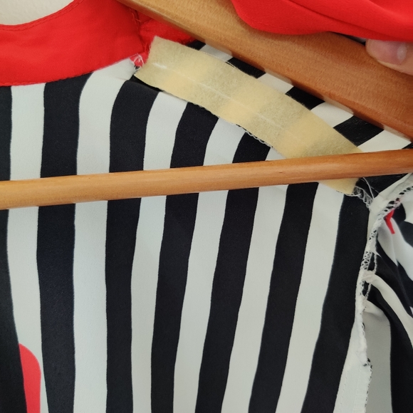 VINTAGE SALLY BROWNE|| VERTICAL STRIPED OVERSHIRT/ SHRUG SIZE 12 - Picture 10 of 15